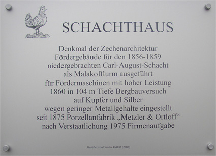 Tafel Schachthaus